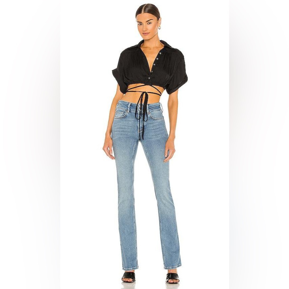 We the free shayla high rise bootcut light wash jeans size 27